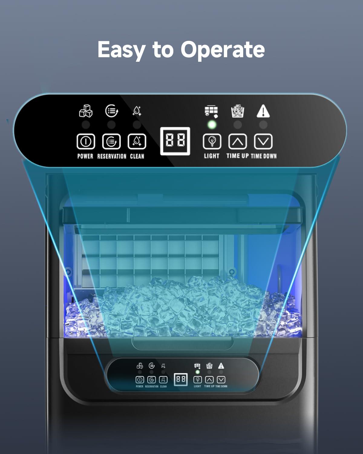 imageEUHOMY Commercial Ice Maker Machine80lbs24H36 Ice Cubes in 812 MinsUnder Counter Ice Maker with Water Filter12lbs Storage CapacityFreestanding Ice Machine for HomeBarCafeRestaurant80lbsCube