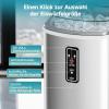 EUHOMY Countertop Ice Maker with Carry Handle, 26.5lbs/24H, 9 Cubes Ready in 6 Mins, Self-Cleaning, Portable Ice Maker Machine with Basket and Scoop, 2 Sizes of Bullet Ice for Home, Kitchen, Office