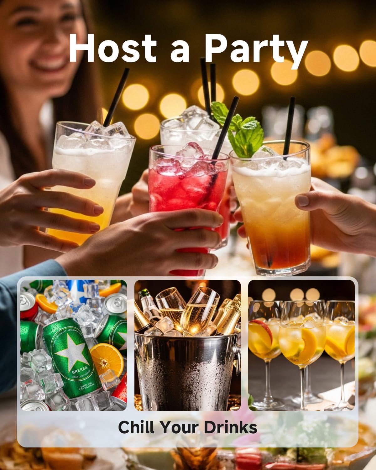 imageEUHOMY Commercial Ice Maker Machine 200lbs Daily Output Under Counter ice Machine with 65lbs Ice Storage Capacity Perfect for HomeBarRestaurantOutdoor ActivitiesStainless Steel100lbs24H