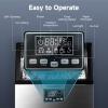 EUHOMY Commercial Ice Maker Machine, 200lbs Daily Output, Under Counter ice Machine with 65lbs Ice Storage Capacity, Perfect for Home/Bar/Restaurant/Outdoor Activities(Stainless Steel)(100lbs/24H/Crescent Ice)