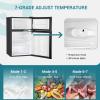 EUHOMY Mini Fridge with Freezer, 3.2 Cu.Ft Compact Refrigerator with freezer, 2 Door Mini Fridge with freezer, Upright for Dorm, Bedroom, Office, Apartment- Food Storage or Drink Beer, Black(New Black)