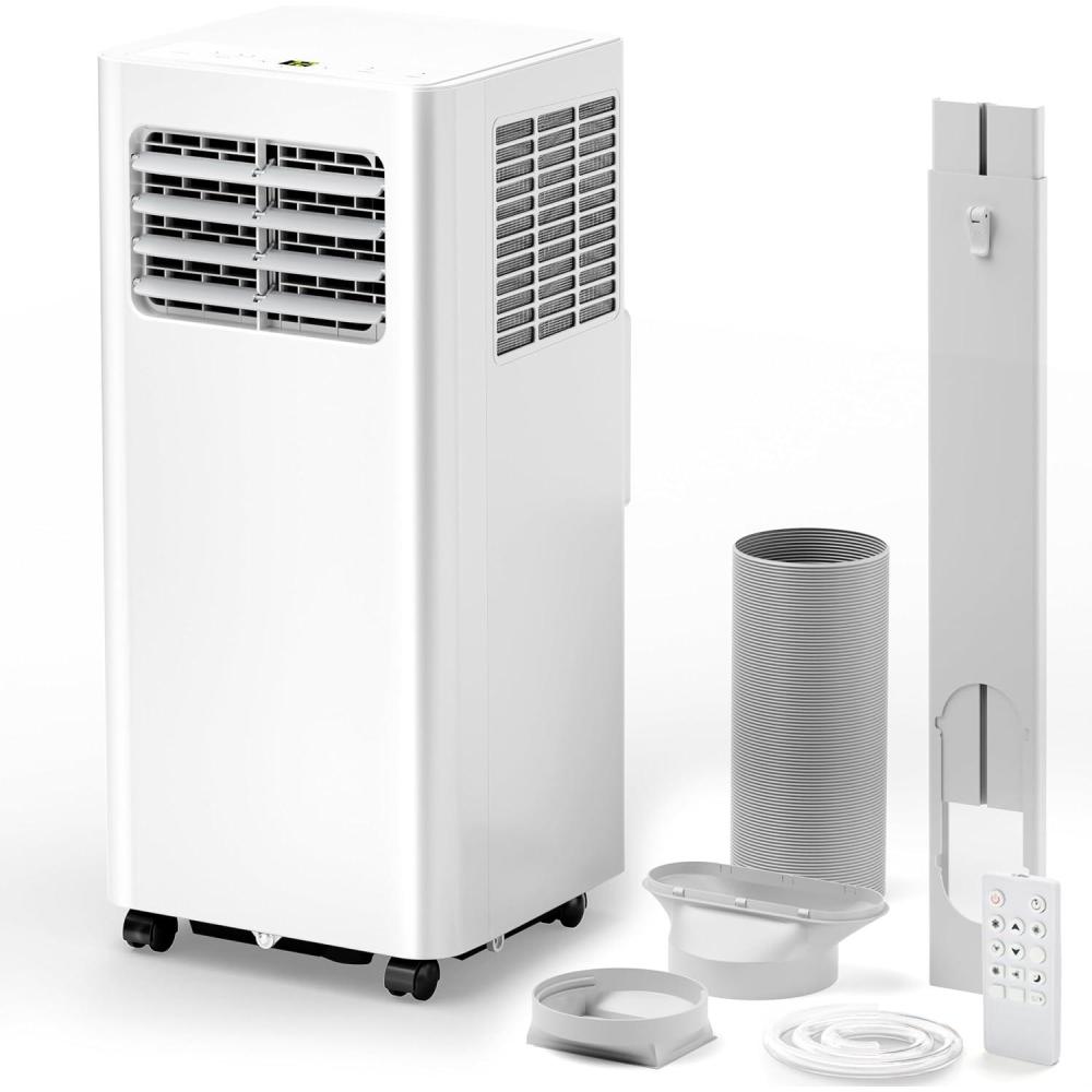 imageEUHOMY Portable Air Conditioners 10000 Btu 3 in 1 Portable Cooling AC with Dehumidifier Fan Sleep Modes AC Unit with Remote Control ampamp 24H Timer for Bedroom Rooms Apartments up to 450 SqFtWhite10 000 BTU