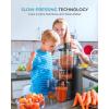 Cold Press Juicer Machines,EUHOMY 5.6″ Wide Feed Chute,Slow Masticating Juicer for Whole Vegetables and Fruits,99.6% High Juice Yield,Easy to clean, Juicer Machines with BPA Free,Black