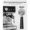 EUHOMY Espresso Machine with Grinder, 20 Bar Coffee Maker with Milk Frother Steam Wand, Professional Expresso Coffee Machines with Removable Water Tank, Latte & Cappuccino Machine for Home Barista