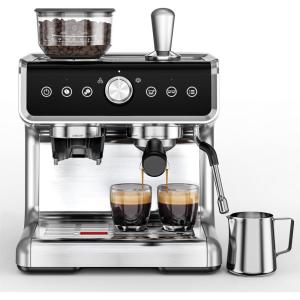 EUHOMY Espresso Machine with Grinder, 20 Bar Coffee Maker with Milk Frother Steam Wand, Professional Expresso Coffee Machines with Removable Water Tank, Latte & Cappuccino Machine for Home Barista