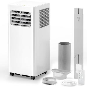 EUHOMY Portable Air Conditioners 10,000 Btu, 3 in 1 Portable Cooling AC with Dehumidifier, Fan, Sleep Modes, AC Unit with Remote Control & 24H Timer for Bedroom, Rooms, Apartments up to 450 Sq.Ft.(White-10 000 BTU)