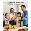 Cold Press Juicer, EUHOMY 5.5″ Extra Large Feed Chute Slow Masticating Juicer, 250W Juicer Machines, 99.6% High Juice Yield, Easy to clean, Reverse Function, for Whole Vegetables & Fruits.(Stainless Steel)