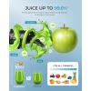 Cold Press Juicer, EUHOMY 5.5″ Extra Large Feed Chute Slow Masticating Juicer, 250W Juicer Machines, 99.6% High Juice Yield, Easy to clean, Reverse Function, for Whole Vegetables & Fruits.(Black)