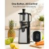 Cold Press Juicer, EUHOMY 5.5″ Extra Large Feed Chute Slow Masticating Juicer, 250W Juicer Machines, 99.6% High Juice Yield, Easy to clean, Reverse Function, for Whole Vegetables & Fruits.(Stainless Steel)