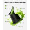 Cold Press Juicer, EUHOMY 5.8″ Wide Feed Chute Juice Extractor Machine with 400W, High Juice Yield, Slow Masticating Juicer for Whole Vegetables & Fruits, Deep Silver(Deep Silver)