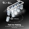 EUHOMY Ice Maker Countertop, 9 Cubes Ready in 6 Mins, 26lbs/24H, Self-Cleaning, Portable Ice Maker Machine with Carry Handle, Basket and Scoop, 2 Sizes of Bullet Ice for Home, Kitchen, Office(Silver)