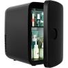 EUHOMY Mini Fridge, 4 Liter/6 Cans Small Refrigerator, Portable Cooler and Warmer for Skin Care, Cosmetics, Beverage, 4L Makeup Mini Fridge for Bedroom, Car, Office, Pink(Black)