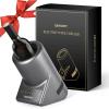 EUHOMY Wine Chiller Electric, Portable Wine Bottle Chiller for 750ml Wine & Champagne, Single Bottle Wine Cooler on Patio, Keep Cold Up to 1 Day – Extra Surprise for Wine Lovers, Gift for Him(Gray)