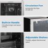 EUHOMY 24 Inch Under Counter Double Drawer Fridge, Weather Proof Stainless Steel Outdoor Beverage Refrigerator for Patio, Built-in Beverage Fridge for Home & Commercial Use Stainless Steel Silver(3.3 Cu.Ft Beverage Refrigerator)