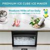 EUHOMY Commercial Ice Maker Machine – 95lbs Daily Production, 33lbs Ice Storage, Stainless Steel Freestanding & Under Counter Ice Maker, Ideal Ice Maker for Home/Bar/Restaurant/Outdoor Activities
