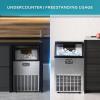 EUHOMY Commercial Ice Maker Machine – 95lbs Daily Production, 33lbs Ice Storage, Stainless Steel Freestanding & Under Counter Ice Maker, Ideal Ice Maker for Home/Bar/Restaurant/Outdoor Activities