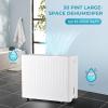 Euhomy 1500 Sq.Ft Energy Star Dehumidifier for Basement, 22 Pint to 55 Pint Dehumidifier with 0.85 Gallon Water Tank Capacity, Auto Drainage,Large Dehumidifiers For Home with 4 Operation Modes(50Pints-HT)