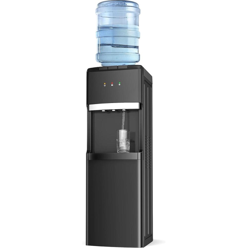 image:imageEuhomy Top Loading Water Cooler for 5 Gallons 3 Temperature SettingsColdHotWarm Child Safety Lock Water Dispenser for Apartments Schools Companies Black3 Spoutstop load