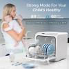 EUHOMY Countertop Dishwasher Portable with 6 Programs, 5L Built-in Water Tank for Apartments & RV, 167℉ High-Temp, No Hookup Needed, Mini Dishwasher with Baby Care, Air Dry/Quick/ECO/Fruit/Normal Mode(6 Programs – White)