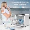 EUHOMY Countertop Dishwasher Portable with 6 Programs, 5L Built-in Water Tank for Apartments & RV, 167℉ High-Temp, No Hookup Needed, Mini Dishwasher with Baby Care, Air Dry/Quick/ECO/Fruit/Normal Mode(Dishwasher)