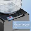 Euhomy Top Loading Water Cooler for 5 Gallons, 3 Temperature Settings-Cold/Hot/Warm, Child Safety Lock, Water Dispenser for Apartments, Schools, Companies, Black(2 Spouts-top load)