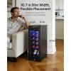 EUHOMY 12 Bottle Compressor Wine Cooler Refrigerator with Lock, Freestanding Mini Wine Fridge with Digital Temperature Control, Wine Refrigerator with Glass Door For Red White Wine, Champagne, Black(12 Bottle)