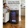 EUHOMY 12 Bottle Compressor Wine Cooler Refrigerator with Lock, Freestanding Mini Wine Fridge with Digital Temperature Control, Wine Refrigerator with Glass Door For Red White Wine, Champagne, Black(18 Bottle)