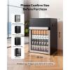 EUHOMY Outdoor Refrigerator Cover, Waterproof and Dustproof Upright Mini Fridge Covers, Freezer Cover for 4.5 Cu.ft Beverage refrigerator fridge (21.3″ D x 20.5″ W x 31.7″ H), Black(21.3″D x 20.5″W x 31.7″H)