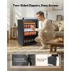 EUHOMY Outdoor Refrigerator Cover, Waterproof and Dustproof Upright Mini Fridge Covers, Freezer Cover for 4.5 Cu.ft Beverage refrigerator fridge (21.3″ D x 20.5″ W x 31.7″ H), Black(21.3″D x 20.5″W x 31.7″H)