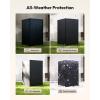 EUHOMY Outdoor Refrigerator Cover, Waterproof and Dustproof Upright Mini Fridge Covers, Freezer Cover for 4.5 Cu.ft Beverage refrigerator fridge (21.3″ D x 20.5″ W x 31.7″ H), Black(21.3″D x 20.5″W x 31.7″H)