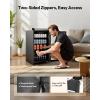 EUHOMY Outdoor Refrigerator Cover, Waterproof and Dustproof Upright Mini Fridge Covers, Freezer Cover for 4.5 Cu.ft Beverage refrigerator fridge (21.3″ D x 20.5″ W x 31.7″ H), Black(19.1″Dx18.1″Wx31.5″H)