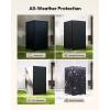 EUHOMY Outdoor Refrigerator Cover, Waterproof and Dustproof Upright Mini Fridge Covers, Freezer Cover for 4.5 Cu.ft Beverage refrigerator fridge (21.3″ D x 20.5″ W x 31.7″ H), Black(19.1″Dx18.1″Wx31.5″H)