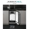 EUHOMY Under Counter Ice Maker with Drain Pump, 90 lbs/Day Ice Machine, Auto-Cleaning & 24H Timer, Stainless Steel Commercial Ice Maker with 24 lbs Storage for Home/Bar/Cafe/Restaurant(90lbs/day)