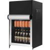 EUHOMY Outdoor Refrigerator Cover, Waterproof and Dustproof Upright Mini Fridge Covers, Freezer Cover for 4.5 Cu.ft Beverage refrigerator fridge (21.3″ D x 20.5″ W x 31.7″ H), Black(19.1″Dx18.1″Wx31.5″H)