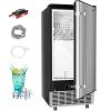EUHOMY Under Counter Ice Maker with Drain Pump, 90 lbs/Day Ice Machine, Auto-Cleaning & 24H Timer, Stainless Steel Commercial Ice Maker with 24 lbs Storage for Home/Bar/Cafe/Restaurant(90lbs/day)