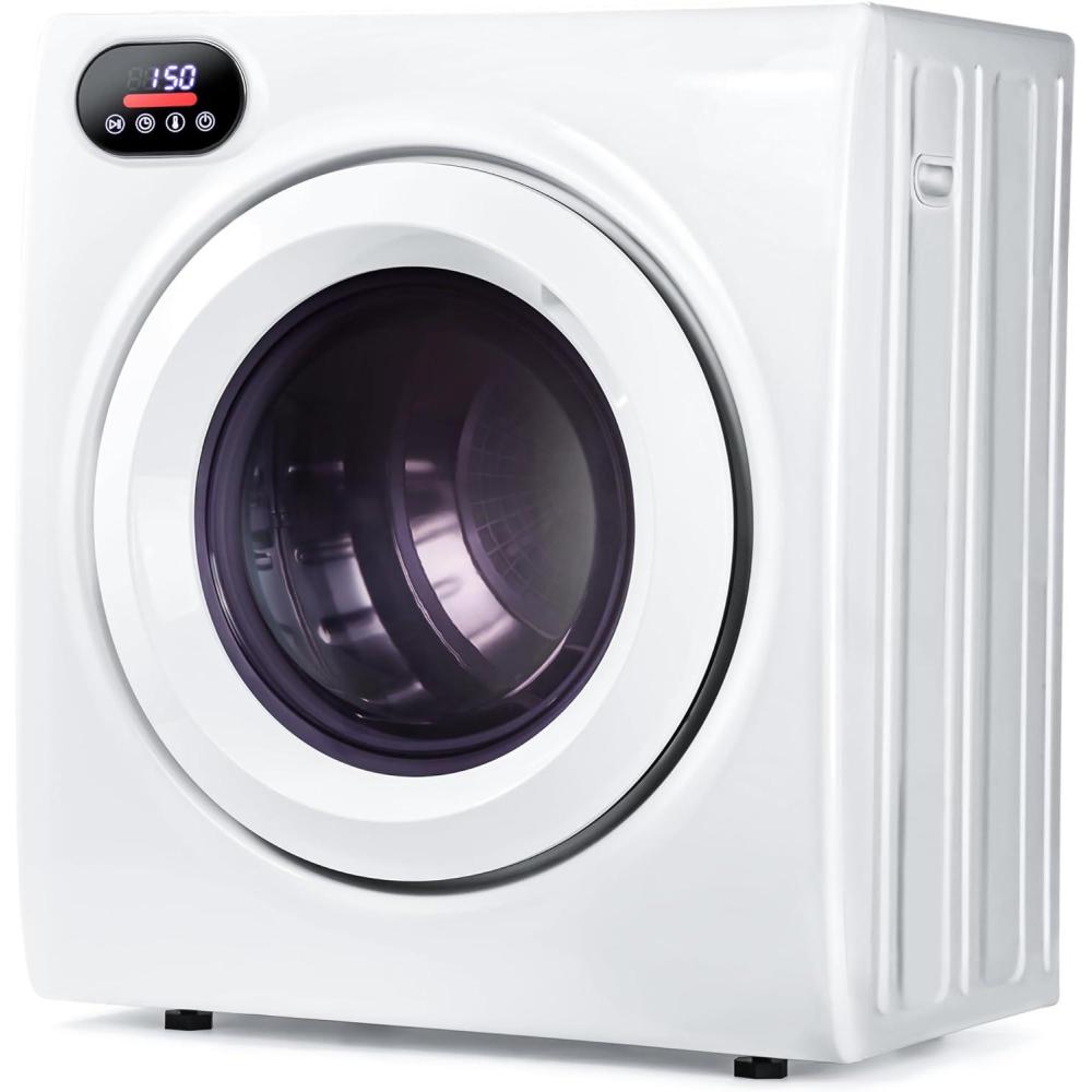 image:imageEuhomy 15 CuFt Portable Dryer 850W Clothes Dryer with Stainless Steel Drum 4 Functions LED Control Panel 120V portable dryers for laundry Suitable for Apartments Dorm RVs White265 CuFt No1