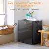 EUHOMY 1.5 Cu.ft. Portable Clothes Dryer, 850W Compact Dryer with Exhaust Hose, Mirror Finish, LCD Touch Panel, 4 Drying Modes, 5.5lbs Capacity, Portable Dryer for Apartments, Dorms, Rvs, Black(Black)