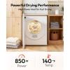 EUHOMY 1.5 Cu.ft. Portable Dryer with 4 Drying Programs, 5.5 lbs Clothes Capacity, Mirror Finish & LCD Touch Panel, 850W Portable Clothes Dryer for Apartment, Dorm & RV, White(White)