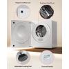 EUHOMY 1.5 Cu.ft. Portable Dryer with 4 Drying Programs, 5.5 lbs Clothes Capacity, Mirror Finish & LCD Touch Panel, 850W Portable Clothes Dryer for Apartment, Dorm & RV, White(White)