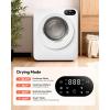 Euhomy 1.5 Cu.Ft Portable Dryer, 850W Clothes Dryer with Stainless Steel Drum, 4 Functions, LED Control Panel, 120V portable dryers for laundry, Suitable for Apartments, Dorm, RVs, White(1.5 Cu.Ft. No.2)