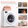 Euhomy 1.5 Cu.Ft Portable Dryer, 850W Clothes Dryer with Stainless Steel Drum, 4 Functions, LED Control Panel, 120V portable dryers for laundry, Suitable for Apartments, Dorm, RVs, White(2.65 Cu.Ft. No.1)