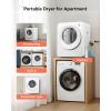 Euhomy Portable Clothes Dryer, 1.5 Cu.Ft. Portable Dryer, 850W Drying Machine with Front-Loading Stainless Steel Drum, 5 Functions, Suitable for Apartments, Dorms, RVs, Small Spaces(1.5 cu. ft.)