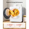 Euhomy Portable Clothes Dryer, 1.5 Cu.Ft. Portable Dryer, 850W Drying Machine with Front-Loading Stainless Steel Drum, 5 Functions, Suitable for Apartments, Dorms, RVs, Small Spaces(1.5 cu. ft.)