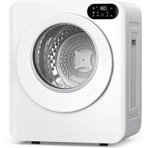 Euhomy 1.5 Cu.Ft Portable Dryer, 850W Clothes Dryer with Stainless Steel Drum, 4 Functions, LED Control Panel, 120V portable dryers for laundry, Suitable for Apartments, Dorm, RVs, White(1.5 Cu.Ft. No.2)