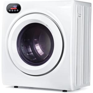Euhomy 1.5 Cu.Ft Portable Dryer, 850W Clothes Dryer with Stainless Steel Drum, 4 Functions, LED Control Panel, 120V portable dryers for laundry, Suitable for Apartments, Dorm, RVs, White(2.65 Cu.Ft. No.1)