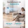 EUHOMY 8,000 BTU Portable Air Conditioners, 4-in-1 Air Conditioner Portable Up to 350 Sq.Ft., Portable AC Unit with Cool, Fan, Dehumidifier, Sleep, 24H Timer, Remote & Installation Kit, for Bedroom(10 000)
