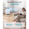 EUHOMY 8,000 BTU Portable Air Conditioners, 4-in-1 Air Conditioner Portable Up to 350 Sq.Ft., Portable AC Unit with Cool, Fan, Dehumidifier, Sleep, 24H Timer, Remote & Installation Kit, for Bedroom(14 000)