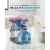 EUHOMY Countertop Ice Maker Machine with Handle, 26lbs in 24Hrs, 9 Ice Cubes Ready in 6 Mins, Self-Cleaning Portable Ice Maker with Basket and Scoop, for Home/Kitchen/Camping/RV. (Black)(Purple)