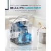 EUHOMY Countertop Ice Maker Machine with Handle, 26lbs in 24Hrs, 9 Ice Cubes Ready in 6 Mins, Self-Cleaning Portable Ice Maker with Basket and Scoop, for Home/Kitchen/Camping/RV. (Black)(White)