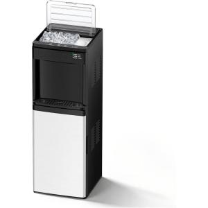 Euhomy 4-in-1 Water Dispenser with Ice Maker, Bottom-Loading Hot & Cold Water Cooler – Fits 3 & 5 Gallons, 33 lbs/24h Ice Production, Childproof Lock,Black